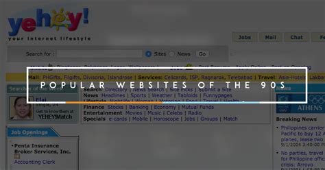 Popular Pinoy Websites: The 90s Edition .
